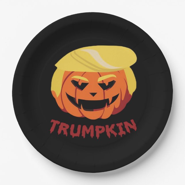 Trumpkin Beängstigendes Halloween-Geschenk Classic Pappteller (Vorderseite)