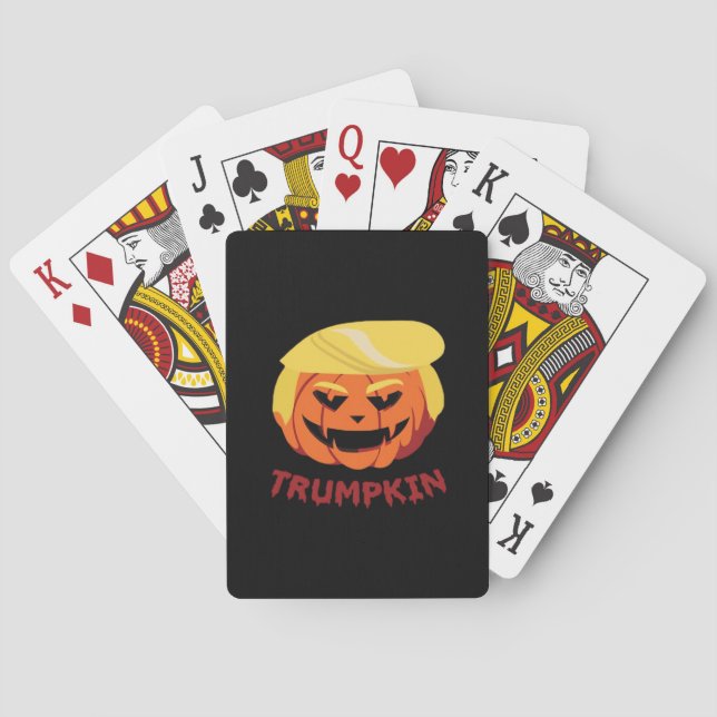 Trumpkin Beängstigendes Halloween-Geschenk Classic Spielkarten (Rückseite)