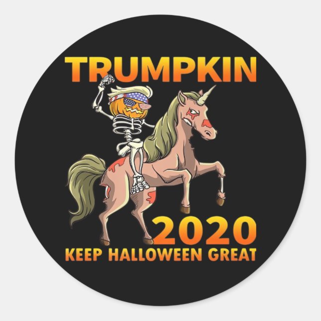 Trumpkin Behielt Halloween Great Pumpkin Runder Aufkleber (Vorderseite)