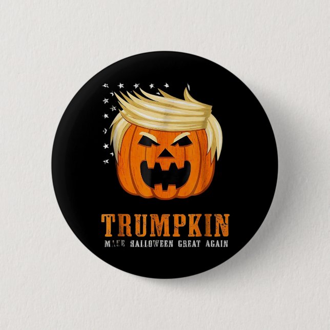 Trumpkin - Bestes Halloween-Kostüm Tri-Blend Button (Vorderseite)