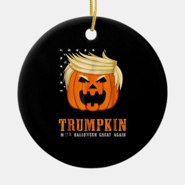 Trumpkin - Bestes Halloween-Kostüm Tri-Blend Keramik Ornament (Vorne)