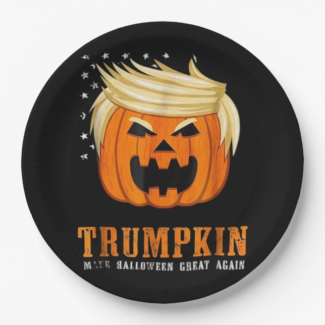 Trumpkin - Bestes Halloween-Kostüm Tri-Blend Pappteller (Vorderseite)
