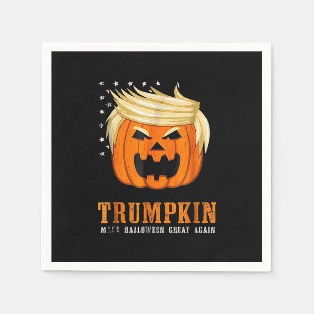 Trumpkin - Bestes Halloween-Kostüm Tri-Blend Serviette (Vorderseite)