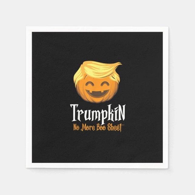 Trumpkin Boo Sheet Funny Halloween Serviette (Vorderseite)