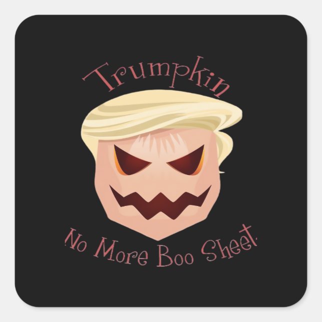 Trumpkin Boo Sheet Halloween Funny Classic Quadratischer Aufkleber (Vorderseite)