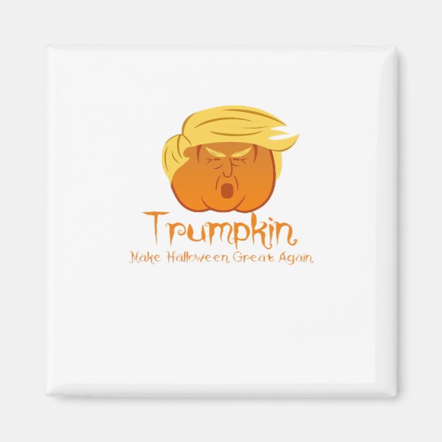 Trumpkin Classic & Funny Design zu Halloween Magnet (Vorne)
