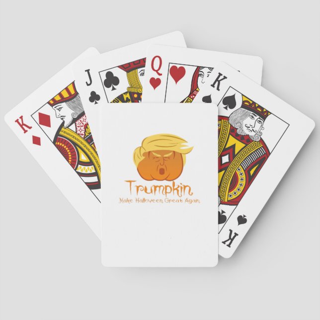 Trumpkin Classic & Funny Design zu Halloween Spielkarten (Rückseite)