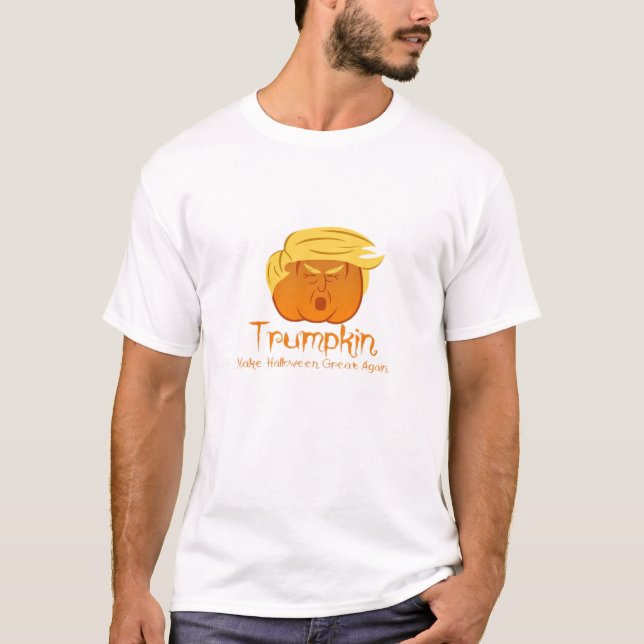 Trumpkin Classic & Funny Design zu Halloween T-Shirt (Vorderseite)