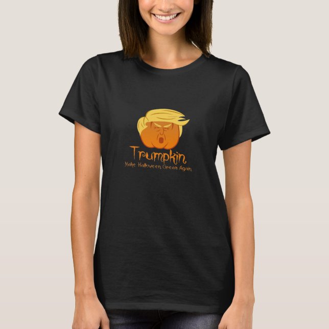Trumpkin Classic & Funny Design zu Halloween T-Shirt (Vorderseite)