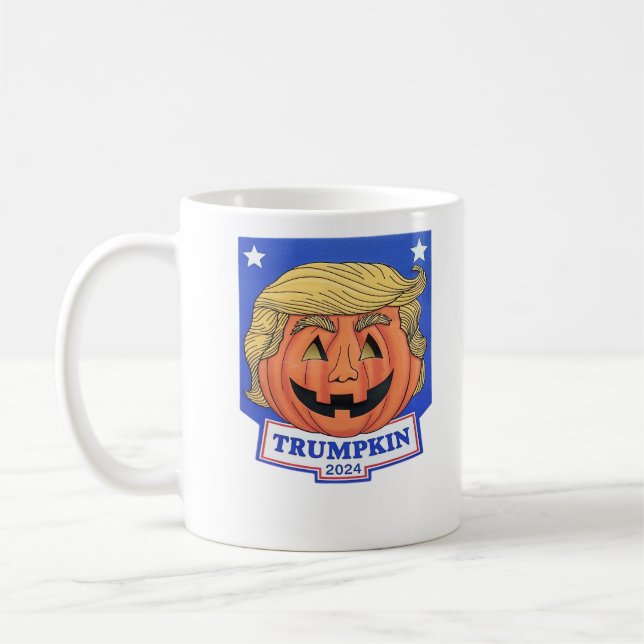 Trumpkin Classic - Funny Halloween Zitat Kaffeetasse (Links)