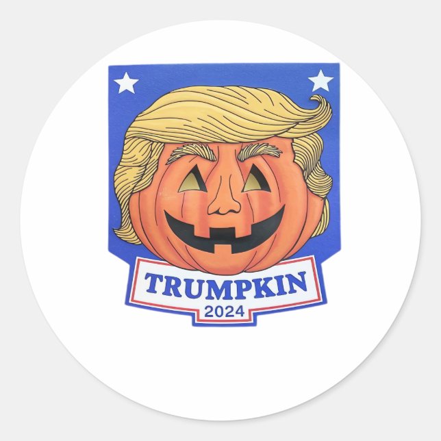 Trumpkin Classic - Funny Halloween Zitat Runder Aufkleber (Vorderseite)