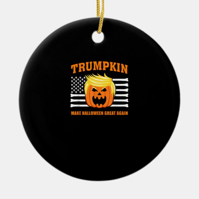 Trumpkin Classic Halloween - Make Halloween Great Keramik Ornament (Vorne)