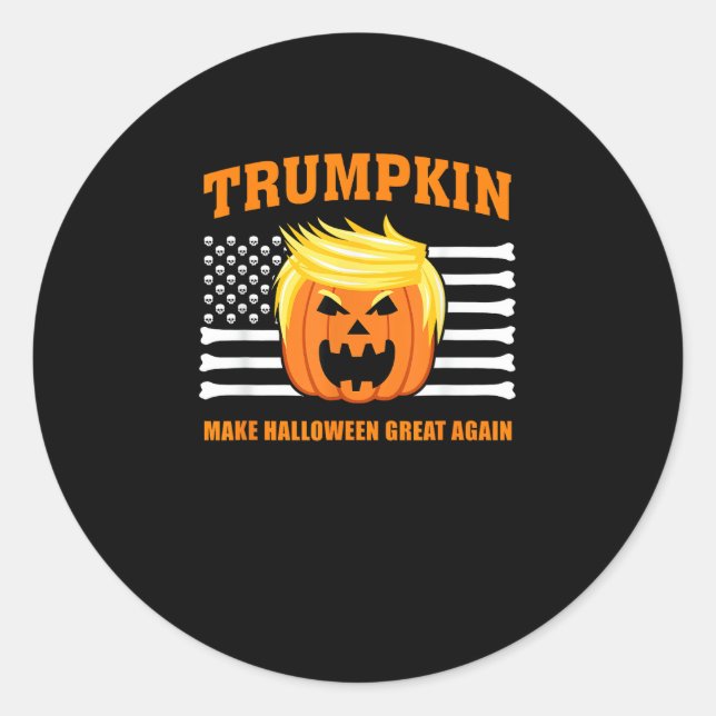 Trumpkin Classic Halloween - Make Halloween Great Runder Aufkleber (Vorderseite)