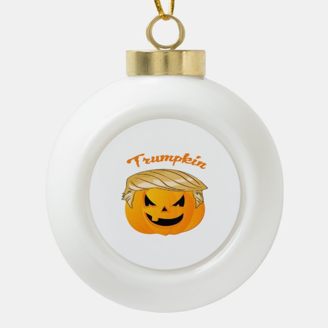 Trumpkin Classic - Politische Parodie Keramik Kugel-Ornament (Vorderseite)
