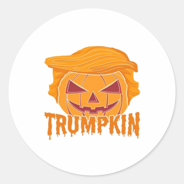 Trumpkin Classic - Pumpkin President Style Runder Aufkleber (Vorderseite)