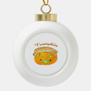 Trumpkin Classic - Sloth in einem MAGA-Hut Keramik Kugel-Ornament