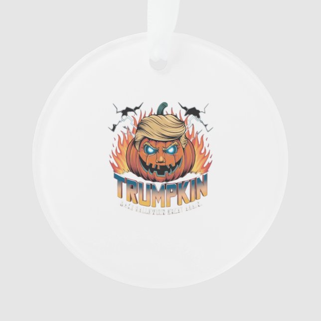 Trumpkin Classic - Spooky Pumpkin Design Ornament (Vorderseite)