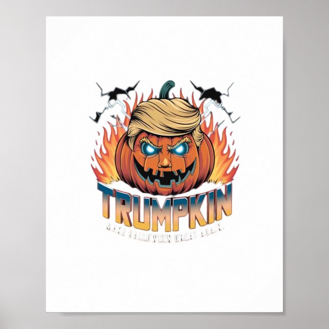 Trumpkin Classic - Spooky Pumpkin Design Poster (Vorne)