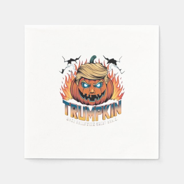 Trumpkin Classic - Spooky Pumpkin Design Serviette (Vorderseite)