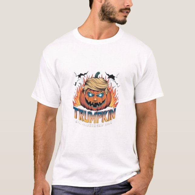 Trumpkin Classic - Spooky Pumpkin Design T-Shirt (Vorderseite)