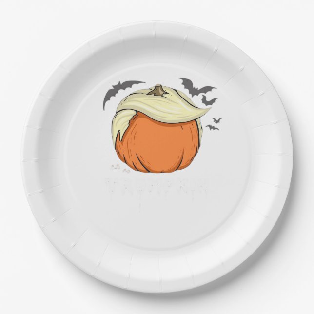 Trumpkin, Donald Halloween Pappteller (Vorderseite)