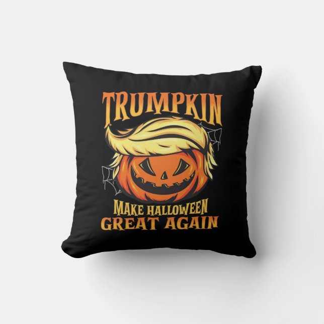Trumpkin - Donald macht Halloween erneut großartig Kissen (Vorderseite)