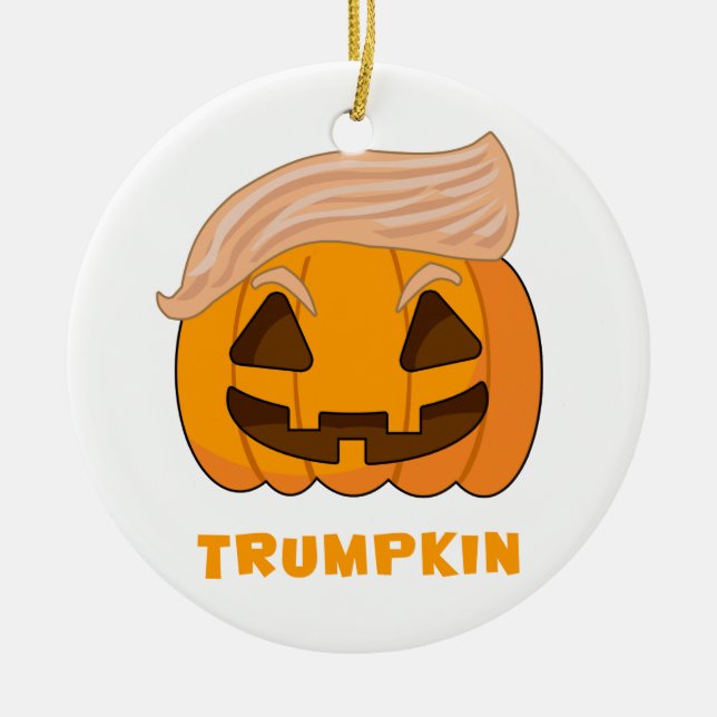 Trumpkin Donald Trump Kürbis Keramikornament (Vorne)