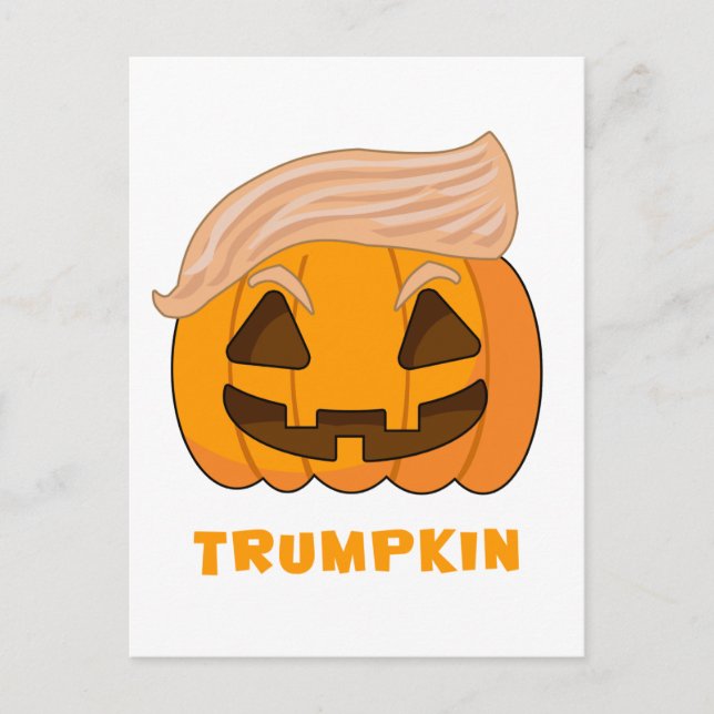 Trumpkin Donald Trump Pumpkin Postkarte (Vorderseite)