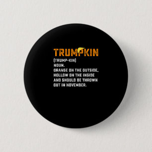 Trumpkin Funny Anti Pumpkin Button