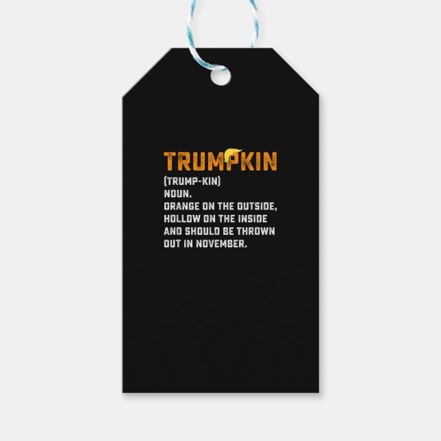 Trumpkin Funny Anti Pumpkin Geschenkanhänger (Vorderseite)