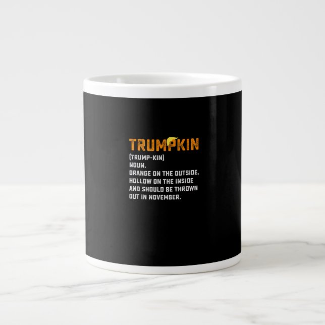 Trumpkin Funny Anti Pumpkin Jumbo-Tasse (Vorderseite)
