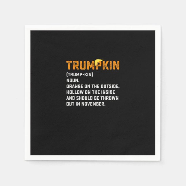 Trumpkin Funny Anti Pumpkin Serviette (Vorderseite)