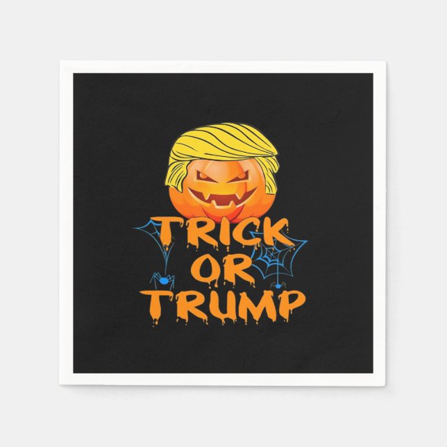 Trumpkin Funny Design zu Halloween Serviette (Vorderseite)