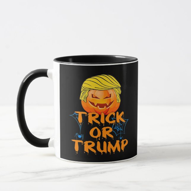 Trumpkin Funny Design zu Halloween Tasse (Links)