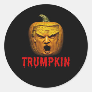 Trumpkin - Funny Donald Pumpkin Halloween Runder Aufkleber
