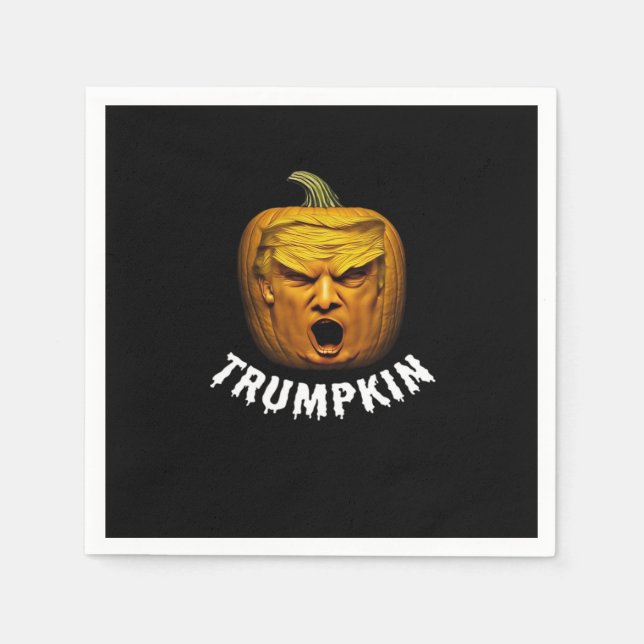 Trumpkin - Funny Donald Pumpkin Halloween Serviette (Vorderseite)