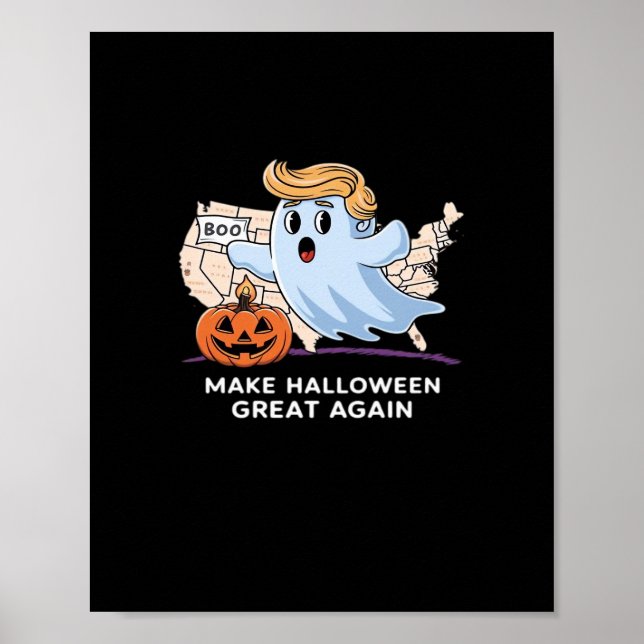 Trumpkin Funny Halloween Boo - Make Halloween Grea Poster (Vorne)