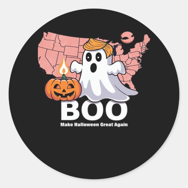 Trumpkin Funny Halloween Boo - Pumpkin Trumpkin Runder Aufkleber (Vorderseite)
