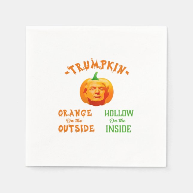 Trumpkin Funny Halloween Classic Serviette (Vorderseite)