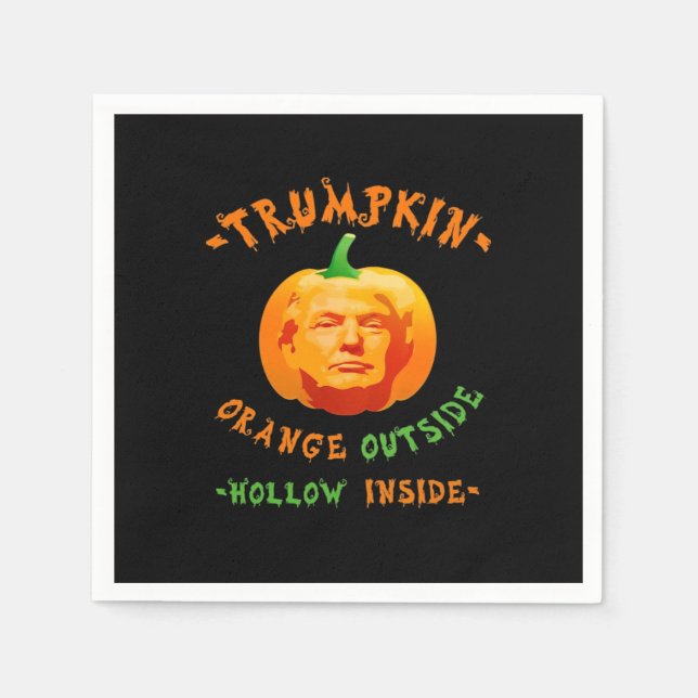 Trumpkin Funny Halloween Classic Serviette (Vorderseite)