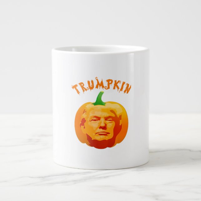 Trumpkin Funny Halloween Costume - Retro MAGA Styl Jumbo-Tasse (Vorderseite)