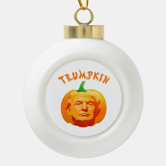 Trumpkin Funny Halloween Costume - Retro MAGA Styl Keramik Kugel-Ornament (Vorderseite)