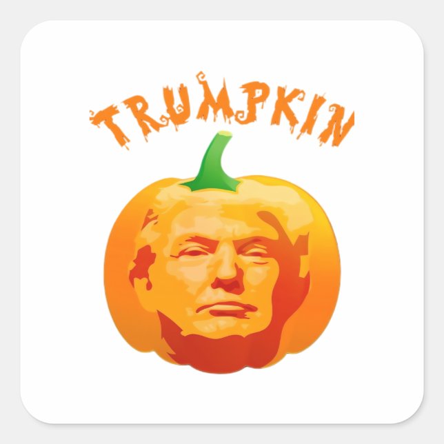 Trumpkin Funny Halloween Costume - Retro MAGA Styl Quadratischer Aufkleber (Vorderseite)