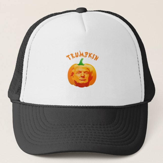 Trumpkin Funny Halloween Costume - Retro MAGA Styl Truckerkappe (Vorderseite)