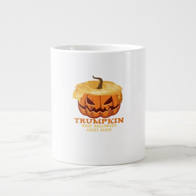 Trumpkin Funny Halloween Pumpkin - Klassisches Kos Jumbo-Tasse (Vorderseite)