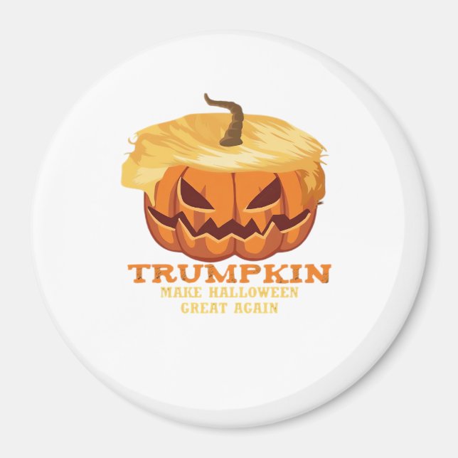 Trumpkin Funny Halloween Pumpkin - Klassisches Kos Magnet (Vorne)