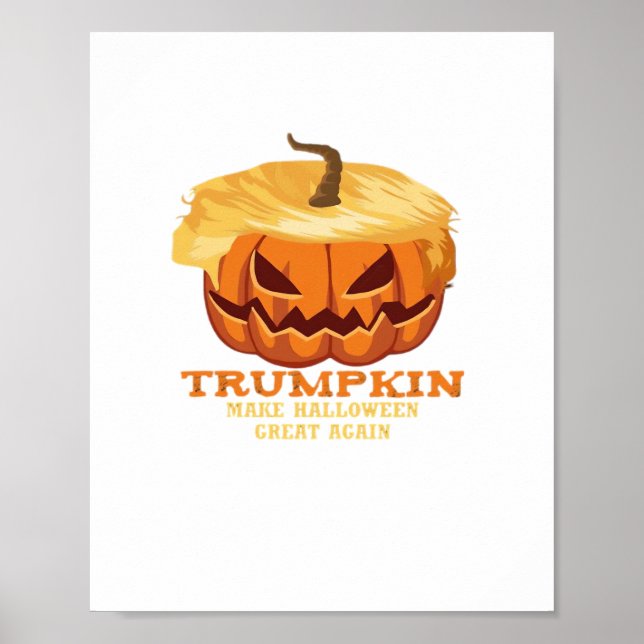 Trumpkin Funny Halloween Pumpkin - Klassisches Kos Poster (Vorne)