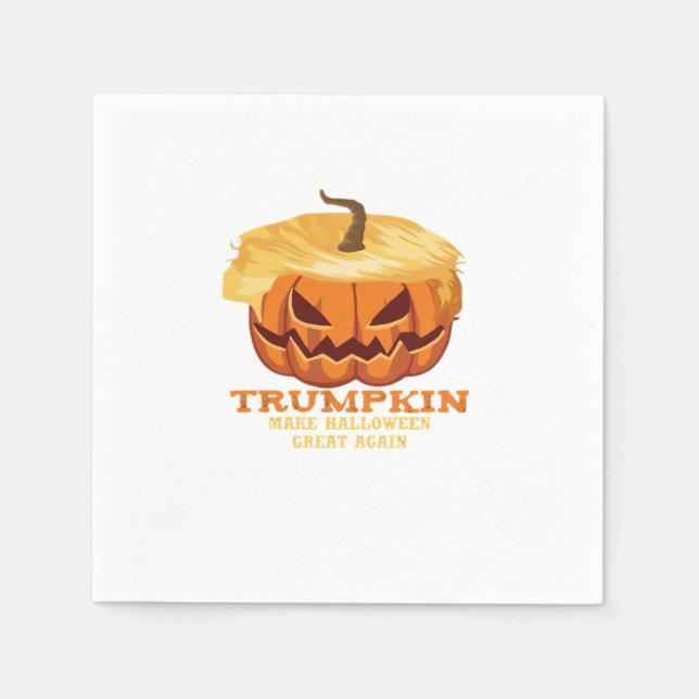 Trumpkin Funny Halloween Pumpkin - Klassisches Kos Serviette (Vorderseite)