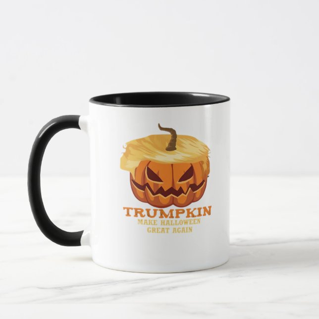 Trumpkin Funny Halloween Pumpkin - Klassisches Kos Tasse (Links)