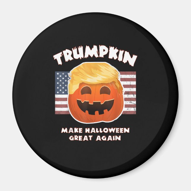 Trumpkin Funny Pumpkin Pie Pun Usa Liberals Hallow Magnet (Vorne)